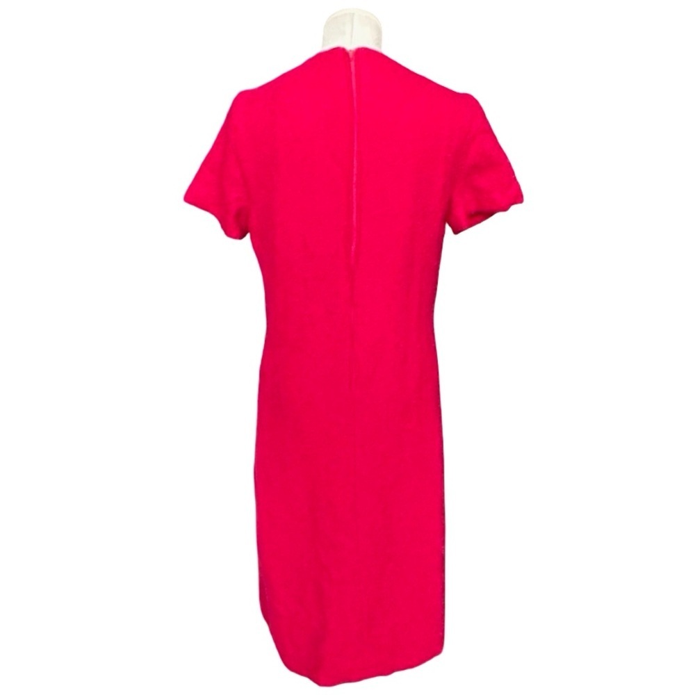 Vintage Hot Pink Jackie O Wool Jacket and Dress with Gold Buttons - Medium - Picture 3 of 9